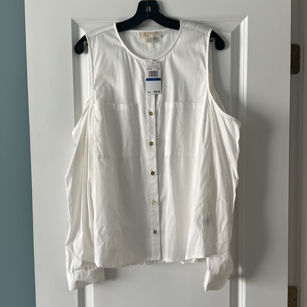 Michael Kors White Shirt Size XL